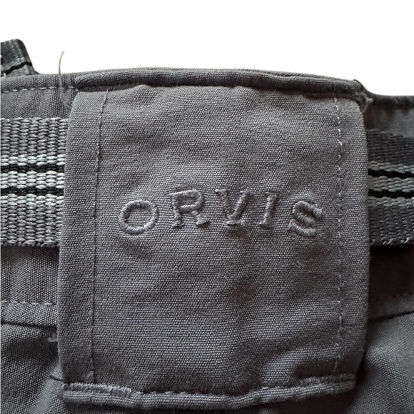 Orvis Mens Size 40 Voyager Tech Outdoor Belted Cargo Shorts Nylon Stretch Gray - Picture 4 of 6